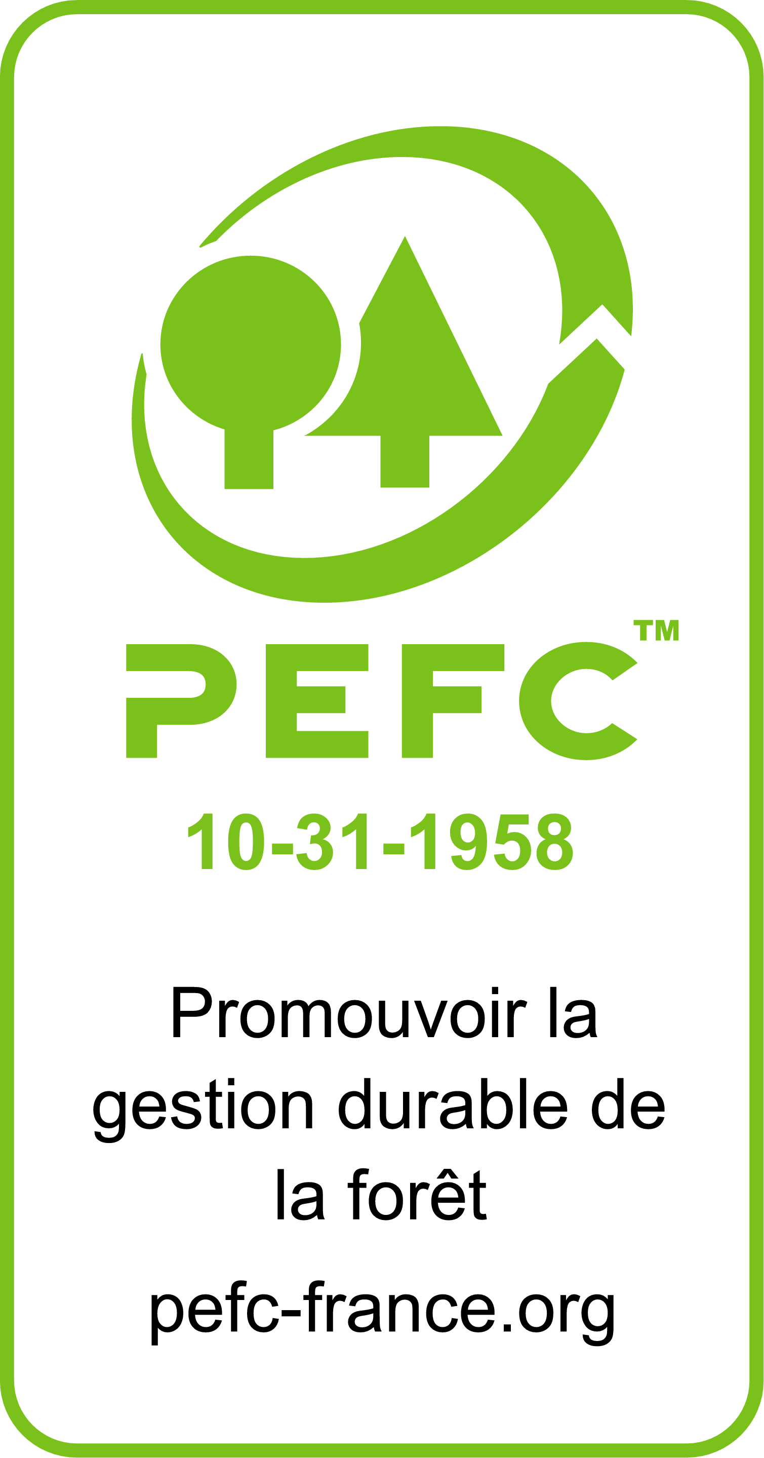 armoire faite avec une production de bois eco-responsable : label PEFC